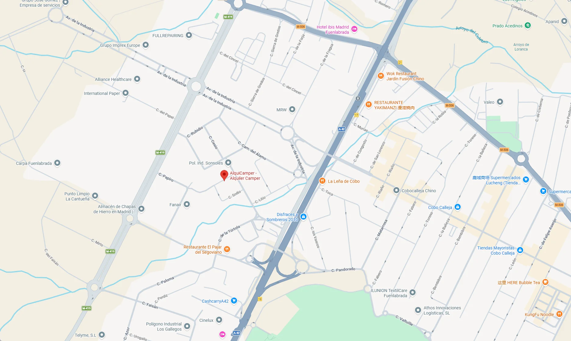 Mapa de Alquicamper en Fuenlabrada (Madrid) · C/ Berilio 1