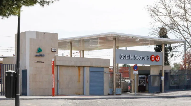 Estación Getafe Sector 3 Cercanías Madrid · recogida gratuita para viajeros latinoamericanos · línea C-4 desde aeropuerto Barajas